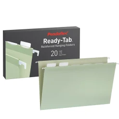 Pendaflex Standard Reinforced Hanging File Folder, 6-Tab, Legal, Sage Green, 20/Box (1009464) Online