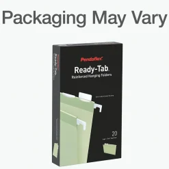 Pendaflex Standard Reinforced Hanging File Folder, 6-Tab, Legal, Sage Green, 20/Box (1009464) Online