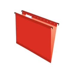 Pendaflex SureHook Reinforced Hanging File Folders, 5-Tab, Letter Size, , 20/Box (PFX 6152 1/5 ) Red Hot