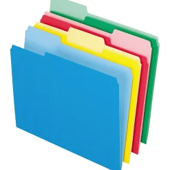 Pendaflex Two-Tone File Folders, 1/3 Cut Top Tab, Letter, Assorted Colors, 24/Pack Hot
