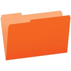 Pendaflex Two-Tone File Folder, 3-Tab, Legal Size, , 100/Box (153 1/3 ORA) Orange New