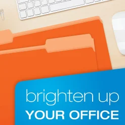 Pendaflex Two-Tone File Folder, 3-Tab, Legal Size, , 100/Box (153 1/3 ORA) Orange New