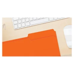 Pendaflex Two-Tone File Folder, 3-Tab, Legal Size, , 100/Box (153 1/3 ORA) Orange New
