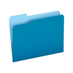 Pendaflex Two-Tone File Folders, 1/3 Cut Tab, Letter Size, , 100/Box (PFX 152 1/3 BLU) Blue Best