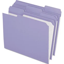 Pendaflex Two-Tone File Folder, 3 Tab, Letter Size, Lavender, 100/Box (PFX R152 1/3 LAV) Online