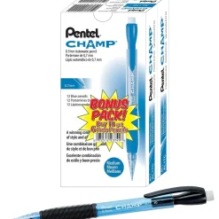 Pentel Champ Mechanical Pencil, 0.7mm, #2 Medium Lead, 2 Dozen (AL17CSW-US) Discount
