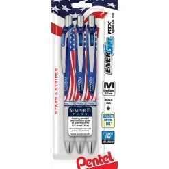 Pentel EnerGel RTX Gel Pen, Medium Tip, Black Ink, 3/Pack (BL77USABP3A) Outlet