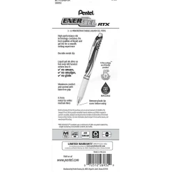 Pentel EnerGel RTX Gel Pen, Medium Tip, Black Ink, 3/Pack (BL77USABP3A) Outlet