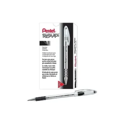 Pentel R.S.V.P. Ballpoint Pens, Fine Point, 0.7mm, Black Ink, Dozen (BK90-A) Clearance