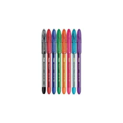 Pentel R.S.V.P. Ballpoint Pens, Medium Point, Assorted Ink, 8/Pack (BK91CRBP8M) Outlet