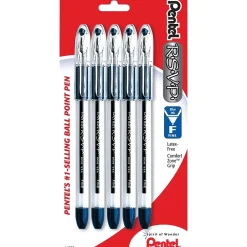 Pentel R.S.V.P. Fine Line Ballpoint Pen, Fine Point, 0.7 mm, Blue Ink, 5/Pk Sale