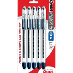 Pentel R.S.V.P. Fine Line Ballpoint Pen, Fine Point, 0.7 mm, Blue Ink, 5/Pk Sale