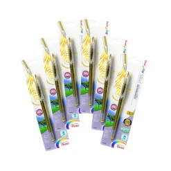 Pentel Slicci Extra Fine Metallic Gel Pens, Metallic Gold, 6/Pack (99027-PK6) Online