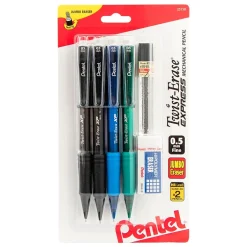 Pentel Twist-Erase EXPRESS Mechanical Pencil, 0.5mm, #2 Medium Lead, 4/Pack (QE415LZBP4) Discount