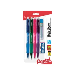 Pentel Twist-Erase EXPRESS Mechanical Pencil, 0.7mm, #2 Medium Lead, 4/Pack (QE417FLZBP4) New