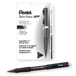 Pentel Twist-Erase EXPRESS Mechanical Pencil, 0.5mm, #2 Medium Lead, Dozen (QE415A) New