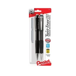 Pentel Twist-Erase III Mechanical Pencil, 0.7mm, #2 Medium Lead, 2/Pack (QE517BP2-K6) New
