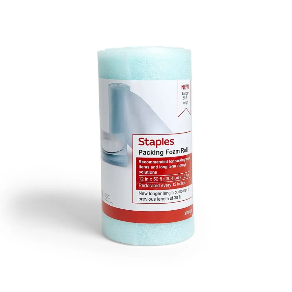 Staples Perforated Foam Roll, 12"x50', Blue (ST59154)* Foam Rolls