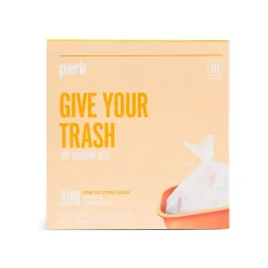 Perk ™ 10 Gallon Kitchen Trash Bag, 24" x 24", High Density, 0.36 mil, Clear, 300 Bags/Box (PK56746)
