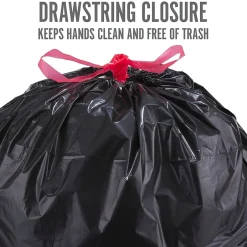 Perk ™ 33 Gallon Kitchen Trash Bag, Low Density, 1.1 mil, Black, 30 Bags/Box (PK56747)