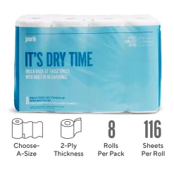 Paper Towels<Perk ™ Choose-A-Size Paper Towels, 2-ply, 116 Sheets/Roll, 8 Rolls/Pack (PK55113)