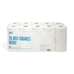 Perk ™ Septic Safe Toilet Paper, 1-ply, White, 1000 Sheets/Roll, 20 Rolls/Pack (PK55153)