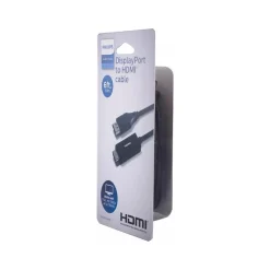 Hdmi Cables<Philips 6' Display Port to HDMI Audio/Video Cable, Male to Male, Black (SWV9216G/27)