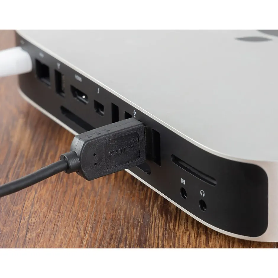 Usb Cables<Philips 6' USB Type-A to USB Type-B Data Cable, Male to Male, Black (SWU7111A/27)