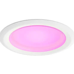 Smart Bulbs<Philips Hue 62W Equivalent E26 LED Smart Downlight, Cool White, 4/Pack (578419)