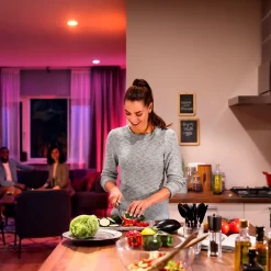 Smart Bulbs<Philips Hue 62W Equivalent E26 LED Smart Downlight, Cool White, 4/Pack (578419)