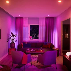 Smart Bulbs<Philips Hue 62W Equivalent E26 LED Smart Downlight, Cool White, 4/Pack (578419)