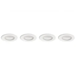 Smart Bulbs<Philips Hue 62W Equivalent E26 LED Smart Downlight, White And Color Ambiance, 4/Pack (578674)