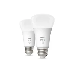 Smart Bulbs<Philips Hue White Light Bulb, A19 2700K 10.5W E26, 2/Pack (563007)