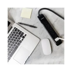 Surge Protectors & Power Strips<Philips 6-Outlet Surge Protector, 10', Black (SPP6110BC/37)