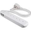Surge Protectors & Power Strips<Philips 6-Outlet Surge Protector, 4', White (SPP3064WE/37)