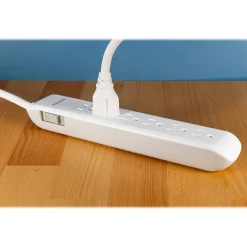 Surge Protectors & Power Strips<Philips 6-Outlet Surge Protector, 4', White (SPP3064WE/37)