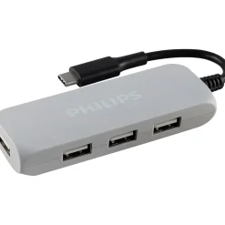 Usb Hubs<Philips 4-Port USB-C Hub, Cool Gray (DLK9320C/27)