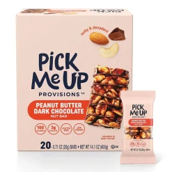 Snacks & Granola Bars<Pick Me Up Provisions™ Gluten Free Peanut Butter Dark Chocolate Nut Bar, 0.7 oz., 20/Box (PM62796)