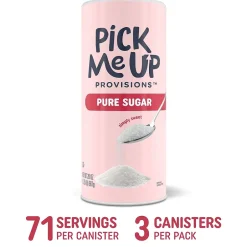 Sugar & Sweeteners<Pick Me Up Provisions™ Pure Sugar, 20 oz. Canister, 3/Pack (PM62433/94205)