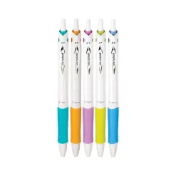 Pilot Acroball PureWhite Advanced Ink Retractable Ballpoint Pens, Fine Point, Black Ink, 5/Pack (31861) Online