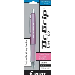 Pilot Dr. Grip Retractable Gel Pen, Fine Point, Black Ink (36274) New