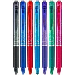 Pilot FriXion Ball Clicker Erasable Gel Pens, Extra Fine Point, Assorted Ink, 7/Pack (32509) Sale