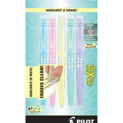 Pilot FriXion Light Pastel Erasable Highlighters, Chisel Tip, Assorted Ink, 5/Pack (46543) Best
