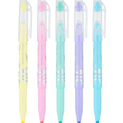 Pilot FriXion Light Pastel Erasable Highlighters, Chisel Tip, Assorted Ink, 5/Pack (46543) Best