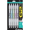 Pilot G2 Fashion Collection Retractable Gel Pens, Fine Point, Assorted Ink, 5/Pack (31392) Discount