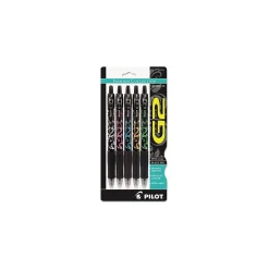 Pilot G2 Fashion Collection Retractable Gel Pens, Fine Point, Black Ink, 5/Pack (31373) Best