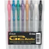 Pilot G2 Gel Pens, Fine Point, Assorted Metallic Ink, 8/Pack (PIL34405) Sale