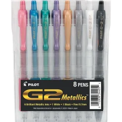Pilot G2 Gel Pens, Fine Point, Assorted Metallic Ink, 8/Pack (PIL34405) Sale