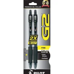 Pilot G2 Retractable Gel Pens, Fine Point, Black Ink, 2/Pack (31031) Sale