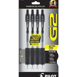 Pilot G2 Retractable Gel Pens, Extra Fine Point, Black Ink, 4/Pack (31055) Online